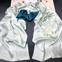 Retro Su Embroidered Silk Shawl, 190cm