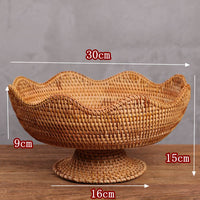 Rattan Trays & Footed Fruit Bowls