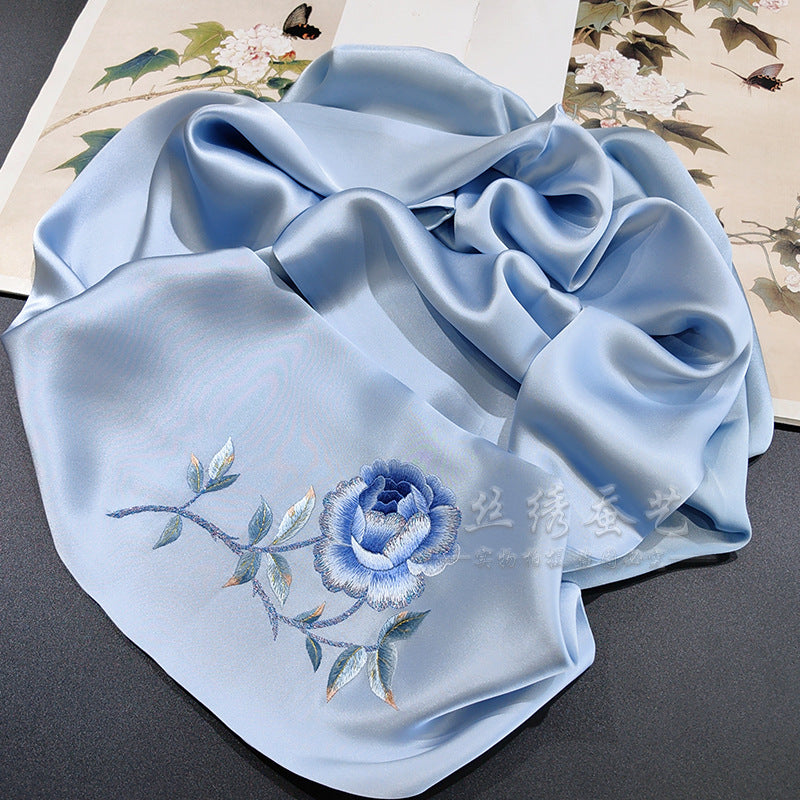 Su Embroidery Silk Long Scarf, Suzhou Gift