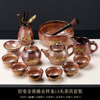Golden Dragon Gilded Tea Set