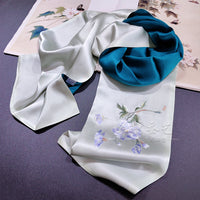 Double-Layer Su Embroidered Silk Scarf