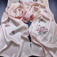 Hand-Embroidered Su Silk Shawl, Suzhou Heritage