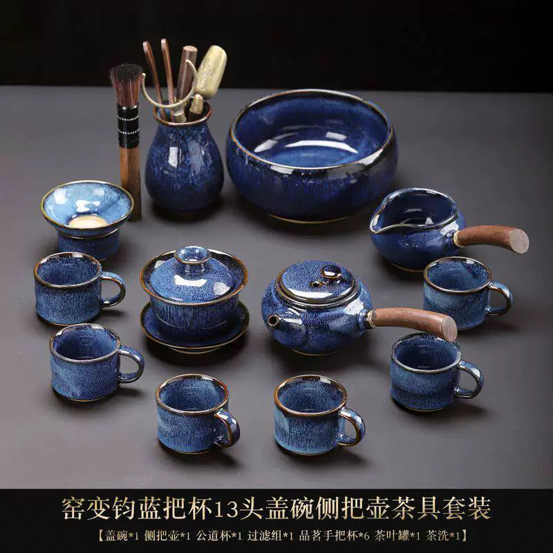 Jun Kiln Side-Handle Teapot Tea Set