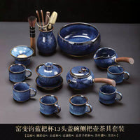 Jun Kiln Side-Handle Teapot Tea Set
