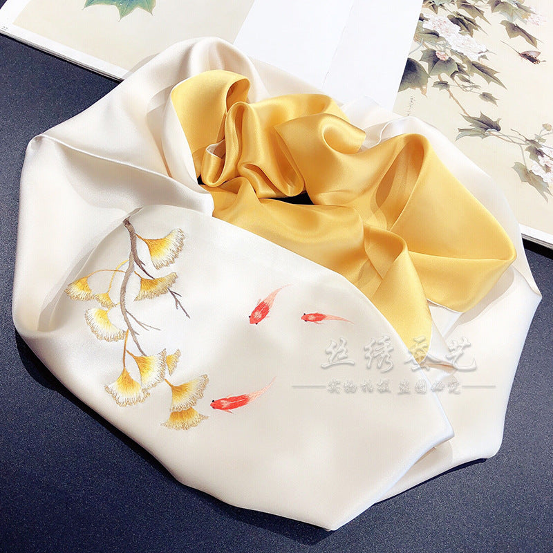 Suzhou Heritage Su Embroidery Silk Scarf