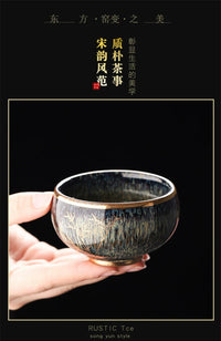 Gold-Inlaid Jade Jian Ware Master Cup