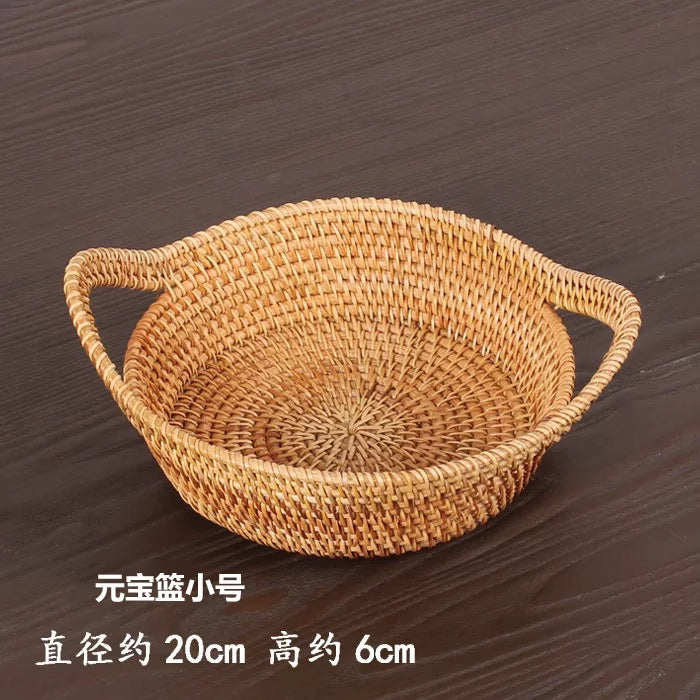 Handwoven Ingot-Shaped Basket