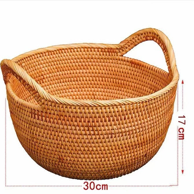 Rattan Vase & Cat-Ear Fruit Basket