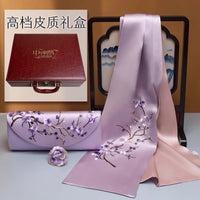 Su Embroidery Silk Scarf, Clutch and Ring Set