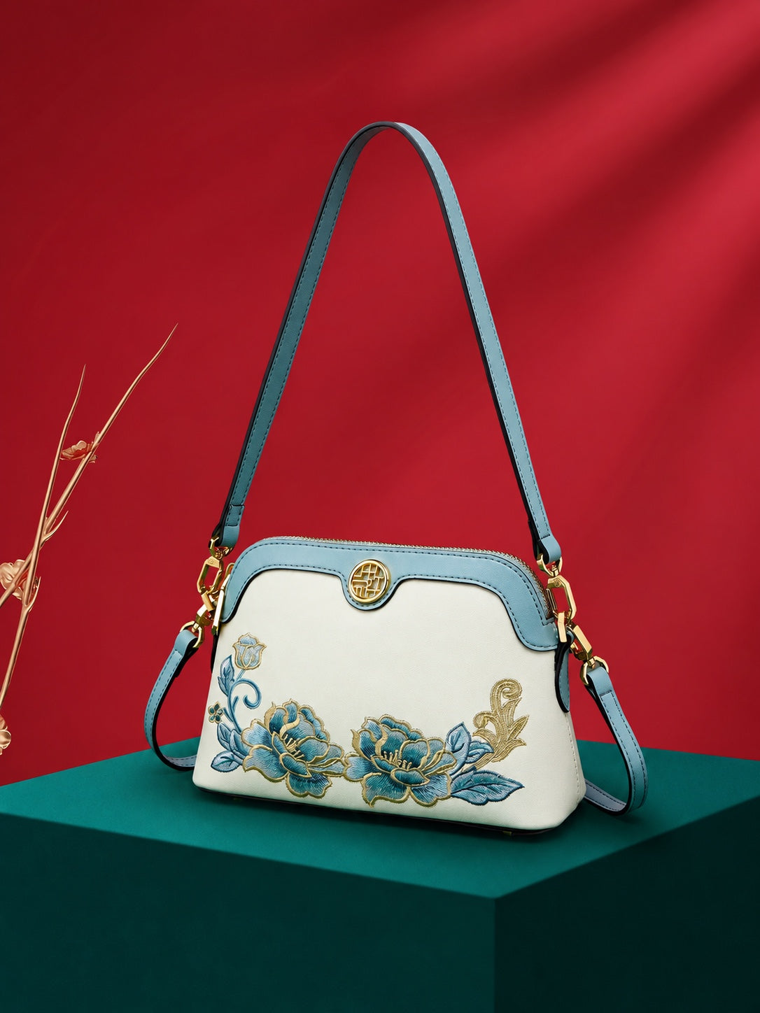 Su Embroidery Small Crossbody Bag