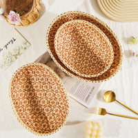 Round Bamboo Woven Basket