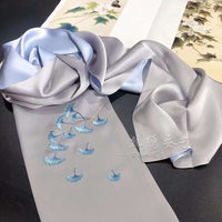 Su Embroidery Ginkgo Double-Sided Silk Shawl
