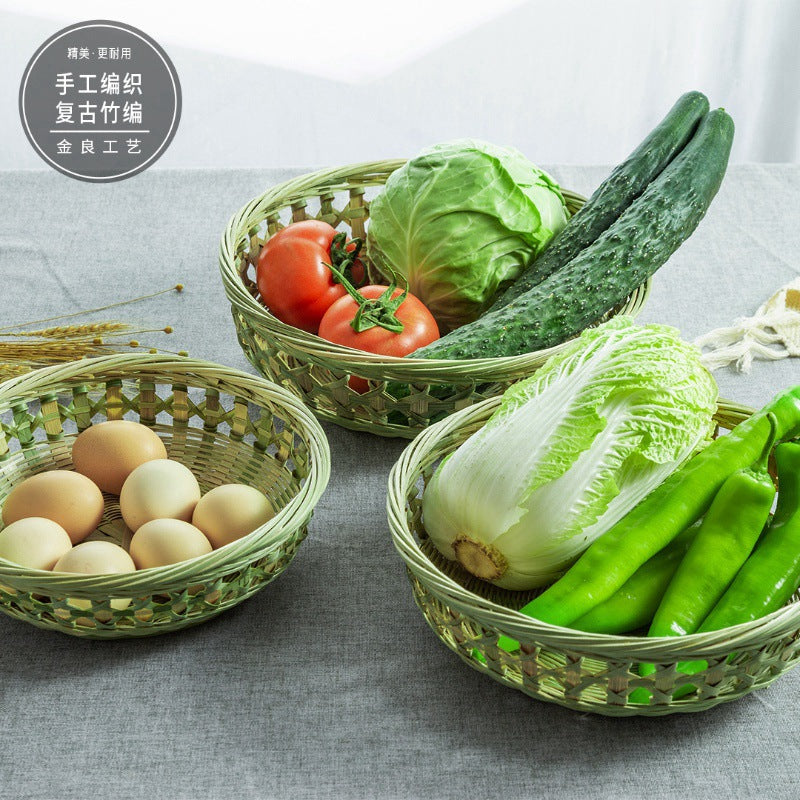 Openwork Bamboo Snack Basket
