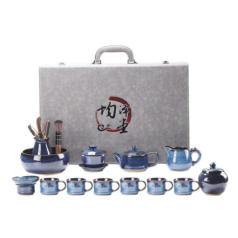 Jun Kiln Side-Handle Teapot Tea Set