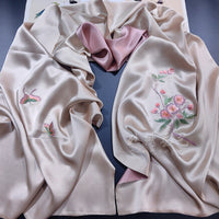 Hand-Embroidered Su Silk Shawl, Suzhou Heritage