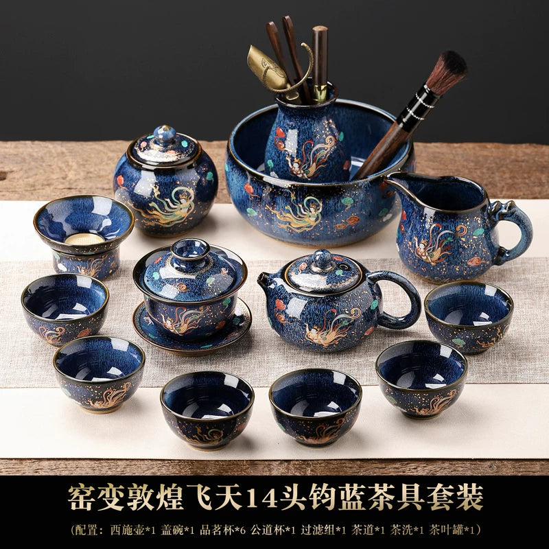 Dunhuang Flying Apsara Automatic Tea Set