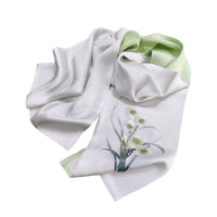 Su Embroidery Silk Long Scarf, Orange Tones