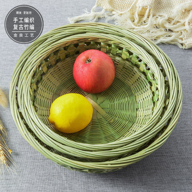 Openwork Bamboo Snack Basket