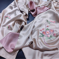 Hand-Embroidered Su Silk Shawl, Suzhou Heritage