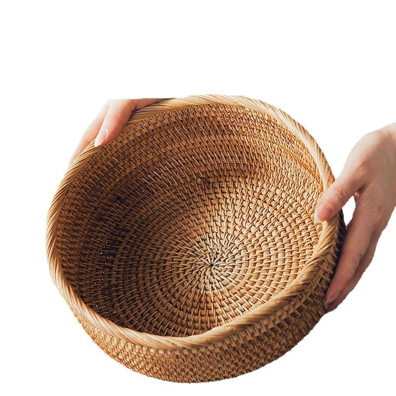 Handwoven Rattan Snack Basket