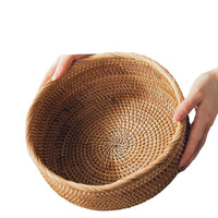Handwoven Rattan Snack Basket