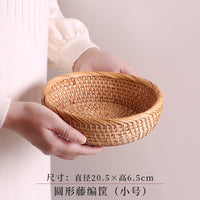 Handwoven Rattan Snack Basket