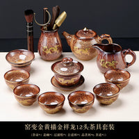 Golden Dragon Gilded Tea Set