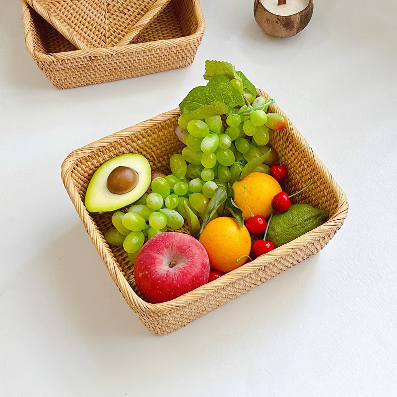 Square Rattan Fruit Basket
