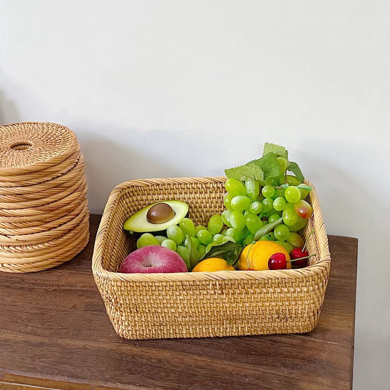 Square Rattan Fruit Basket