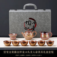 Golden Dragon Gilded Tea Set