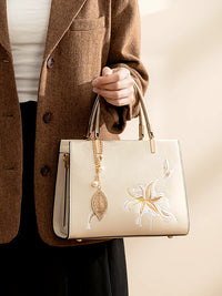 Off-White Embroidered Crossbody Handbag