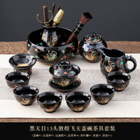 Black Tenmoku Apsara Tea Set