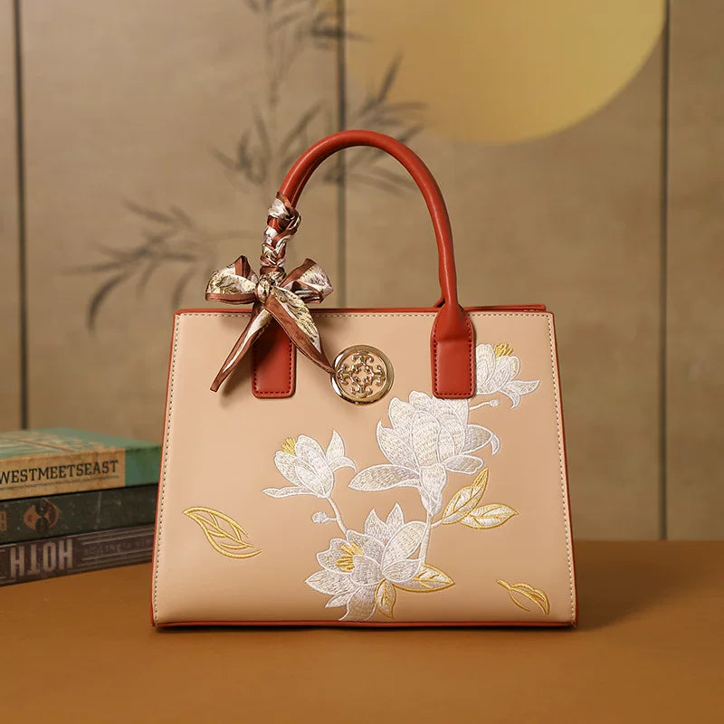 Embroidered Crossbody Handbag