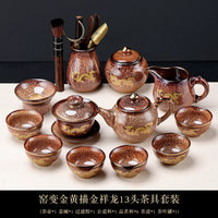 Golden Dragon Gilded Tea Set