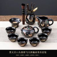 Black Tenmoku Apsara Tea Set