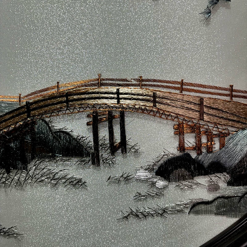 Suzhou Embroidery Round Art "Shanshui"