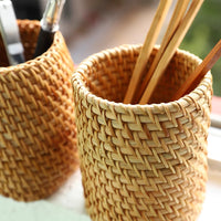 Rattan Brush & Tea Tool Holder