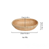 Golden Bamboo Oval Basket