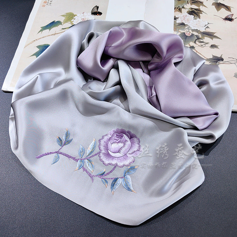 Su Embroidery Silk Long Scarf, Suzhou Gift