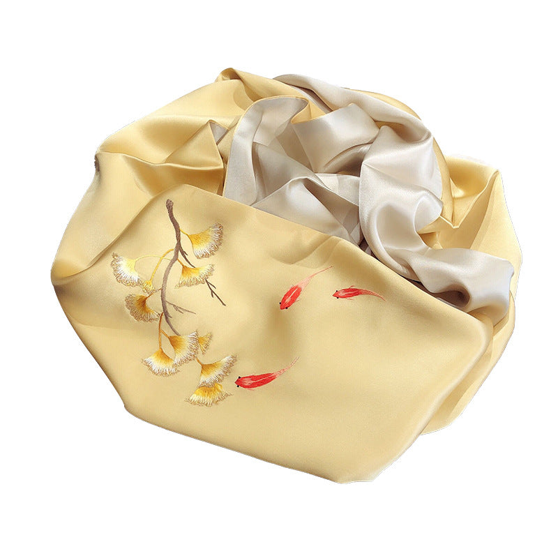 Suzhou Heritage Su Embroidery Silk Scarf
