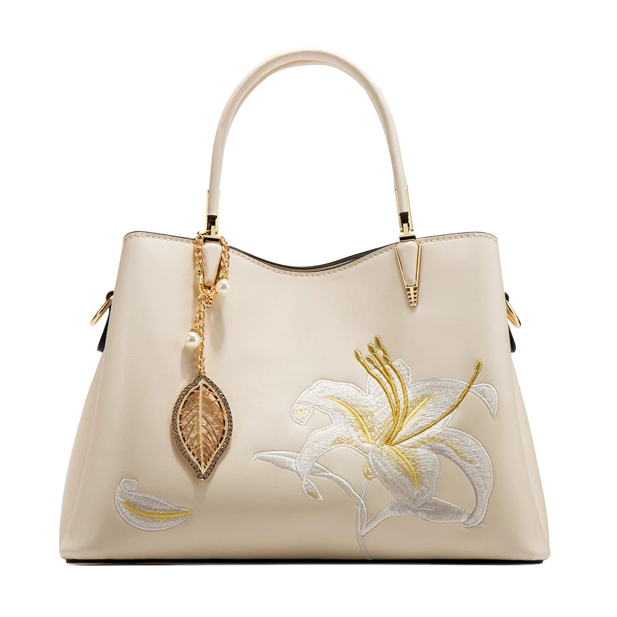 Embroidered Carnation Handbag