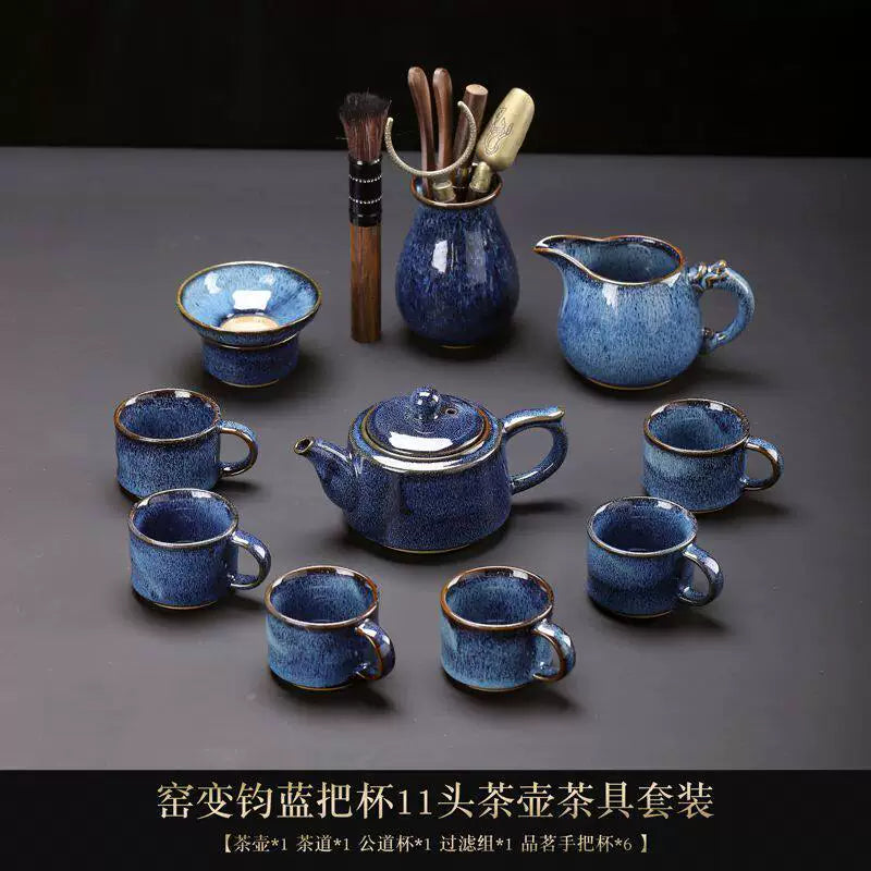 Jun Kiln Side-Handle Teapot Tea Set
