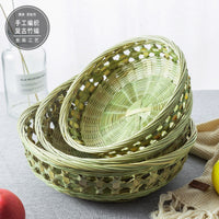 Openwork Bamboo Snack Basket