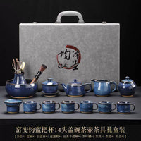 Jun Kiln Side-Handle Teapot Tea Set