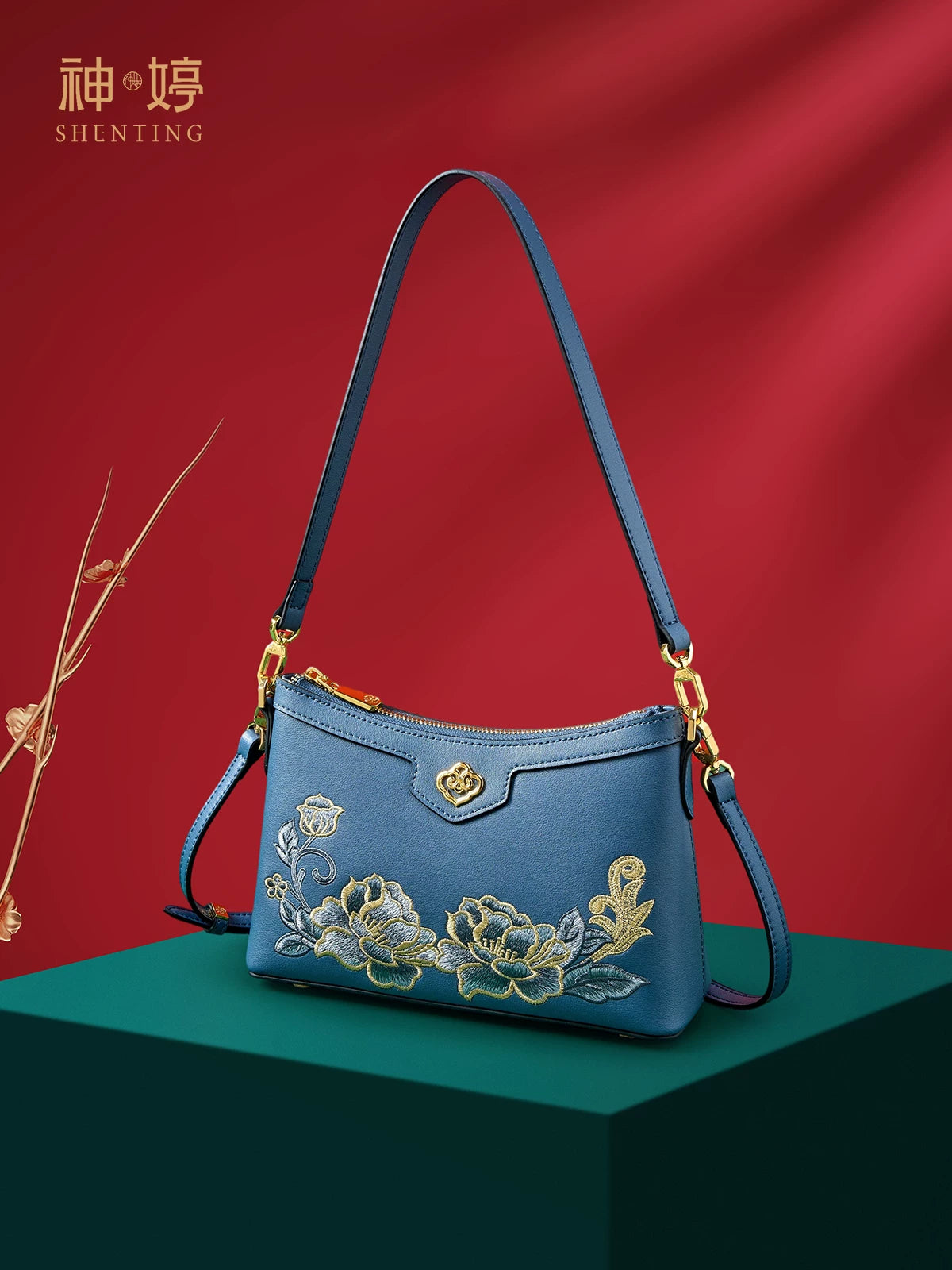 Embroidered Small Shoulder Crossbody Bag