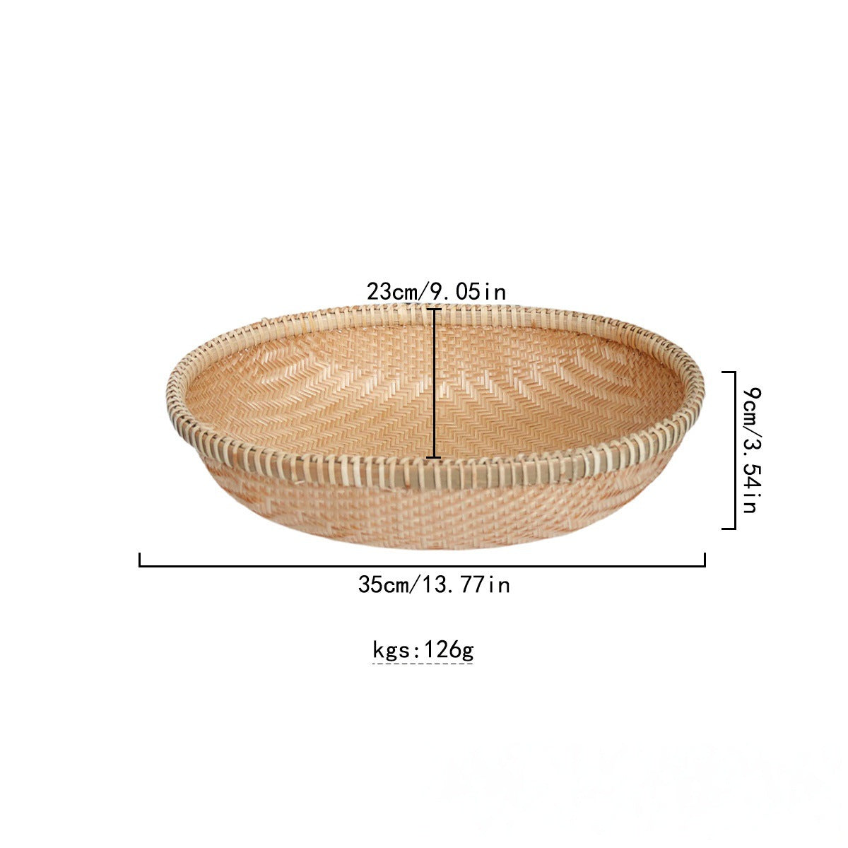 Golden Bamboo Oval Basket