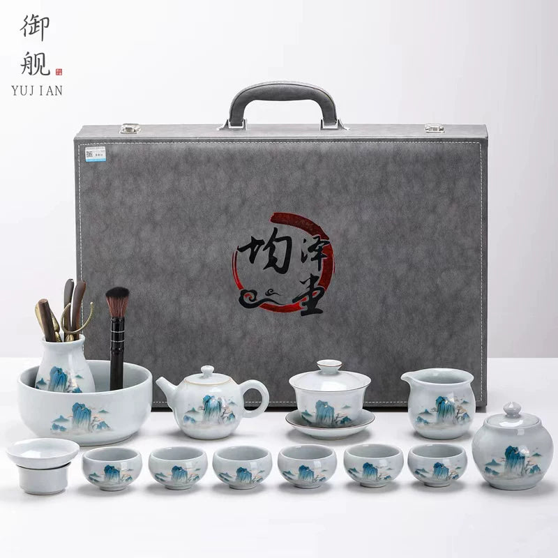 Ge Kiln Thousand Li Landscape Tea Set