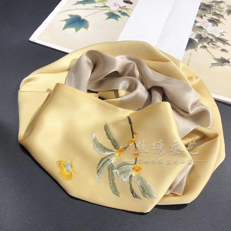 Chinese Style Su Embroidery Silk Shawl