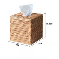 Square Rattan Tissue Box