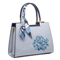 Embroidered Crossbody Top-Handle Bag